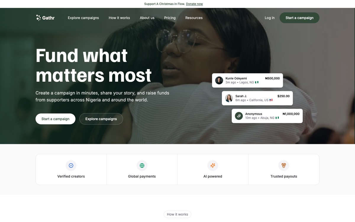 Gathr homepage